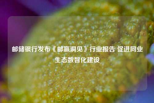 邮储银行发布《邮赢洞见》行业报告 促进同业生态数智化建设