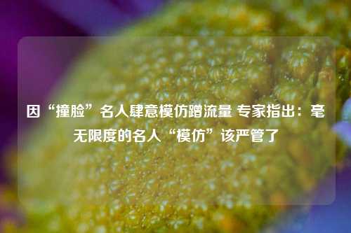 因“撞脸”名人肆意模仿蹭流量 专家指出：毫无限度的名人“模仿”该严管了