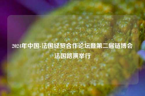 2024年中国-法国经贸合作论坛暨第二届链博会法国路演举行