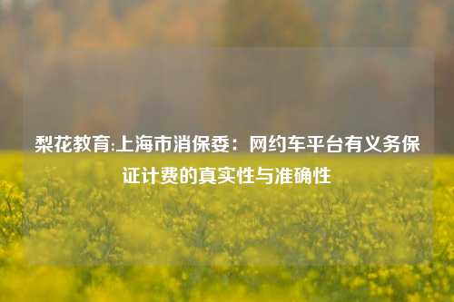 梨花教育:上海市消保委：网约车平台有义务保证计费的真实性与准确性