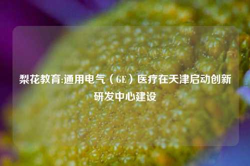 梨花教育:通用电气（GE）医疗在天津启动创新研发中心建设