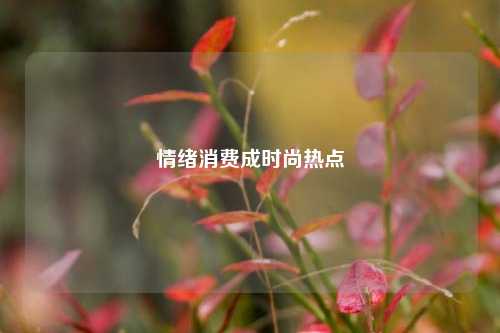 情绪消费成时尚热点