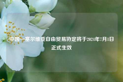 中国—塞尔维亚自由贸易协定将于2024年7月1日正式生效