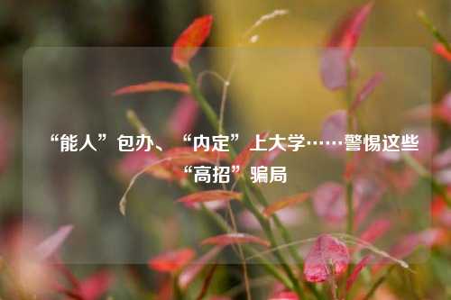 “能人”包办、“内定”上大学……警惕这些“高招”骗局