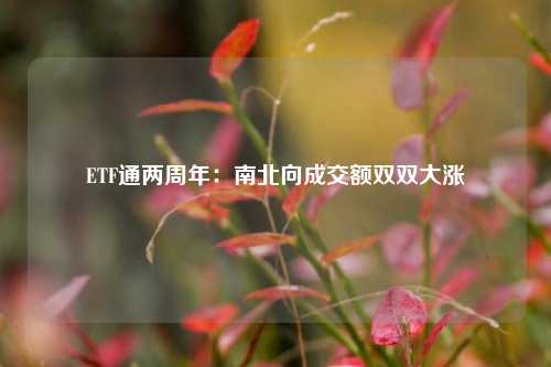 ETF通两周年：南北向成交额双双大涨