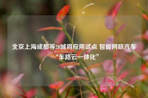 北京上海成都等20城将应用试点 智能网联汽车“车路云一体化”