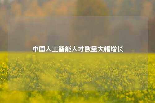 中国人工智能人才数量大幅增长