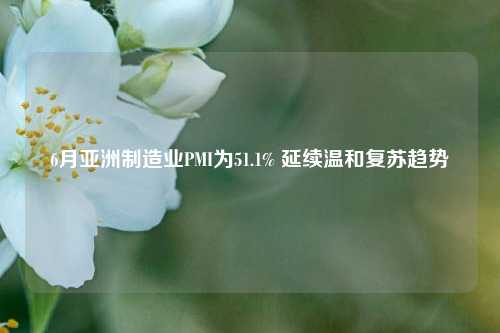 6月亚洲制造业PMI为51.1% 延续温和复苏趋势
