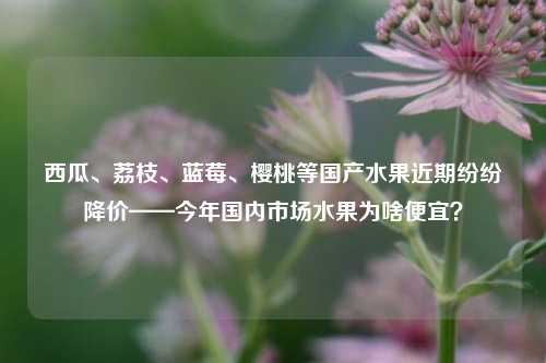 西瓜、荔枝、蓝莓、樱桃等国产水果近期纷纷降价——今年国内市场水果为啥便宜？