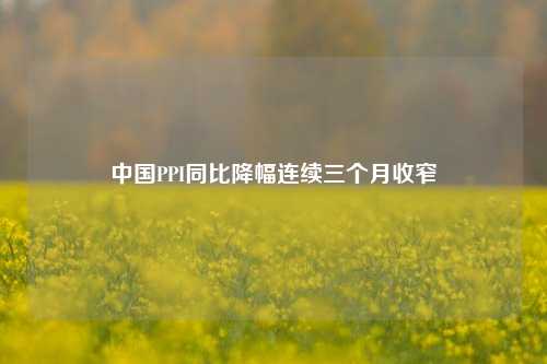 中国PPI同比降幅连续三个月收窄