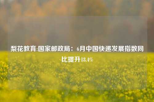 梨花教育:国家邮政局：6月中国快递发展指数同比提升18.4%