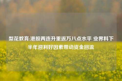 梨花教育:港股两连升重返万八点水平 业界料下半年迎利好因素带动资金回流