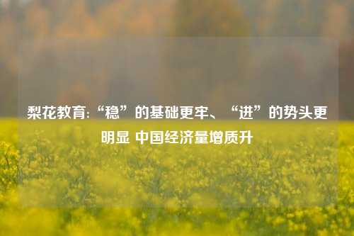 梨花教育:“稳”的基础更牢、“进”的势头更明显 中国经济量增质升