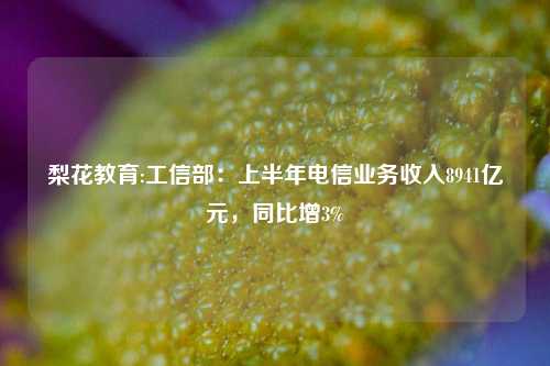 梨花教育:工信部：上半年电信业务收入8941亿元，同比增3%