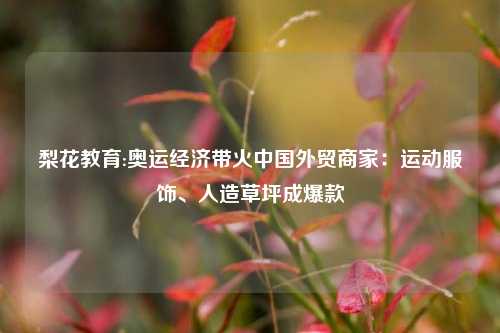 梨花教育:奥运经济带火中国外贸商家：运动服饰、人造草坪成爆款