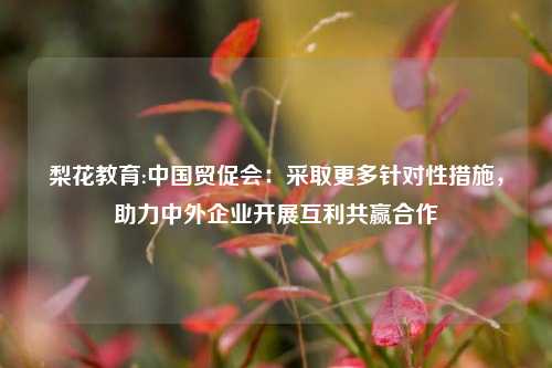 梨花教育:中国贸促会：采取更多针对性措施，助力中外企业开展互利共赢合作