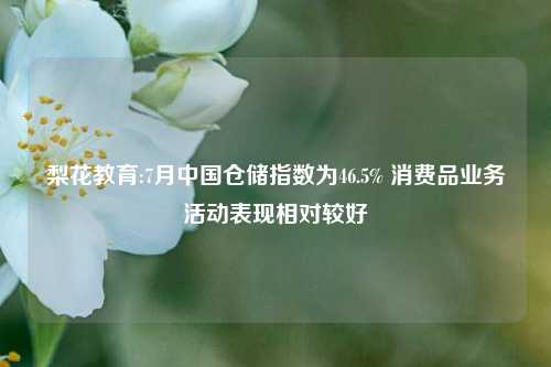 梨花教育:7月中国仓储指数为46.5% 消费品业务活动表现相对较好