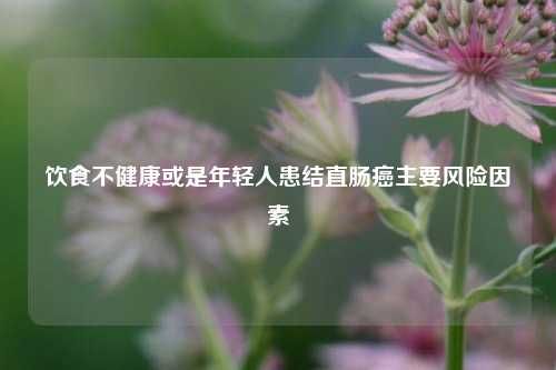 饮食不健康或是年轻人患结直肠癌主要风险因素