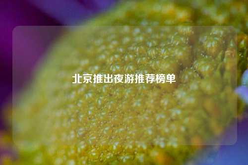 北京推出夜游推荐榜单