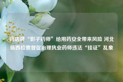 药店聘“影子药师”给用药安全带来风险 河北临西检察督促治理执业药师违法“挂证”乱象