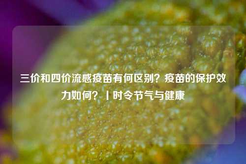 三价和四价流感疫苗有何区别？疫苗的保护效力如何？丨时令节气与健康